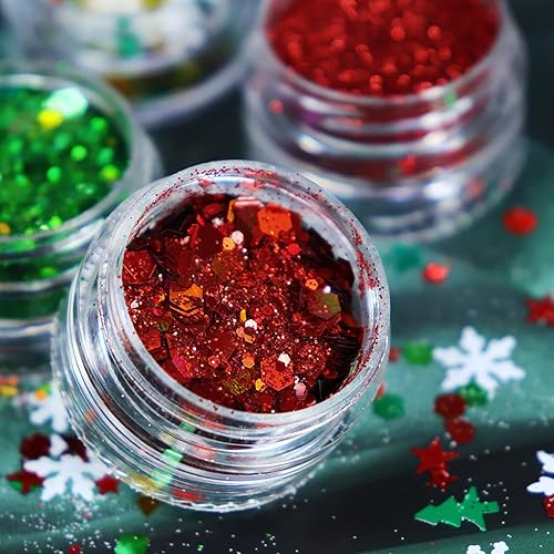 Miniatura 49 de 12 Colors Fall Nail Art Stickers Maple Leaf Nail Glitter Sequins 3D Nail Art Accessories Autumn Leaf Shape Flakes Holographic Gold Red Yelloween