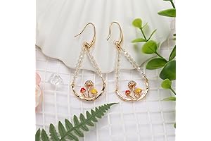 Mushroom Pendant Earrings for Fashion Forward Women by Makersland