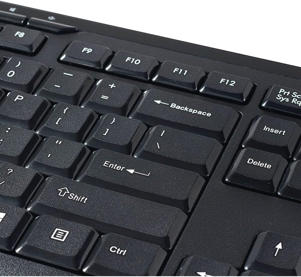 Verbatim Wireless Silent Mouse & Keyboard Combo - 2.4GHz with Nano Receiver - Ergonomic, Noiseless, and Silent for Mac and Windows - Graphite (99779)