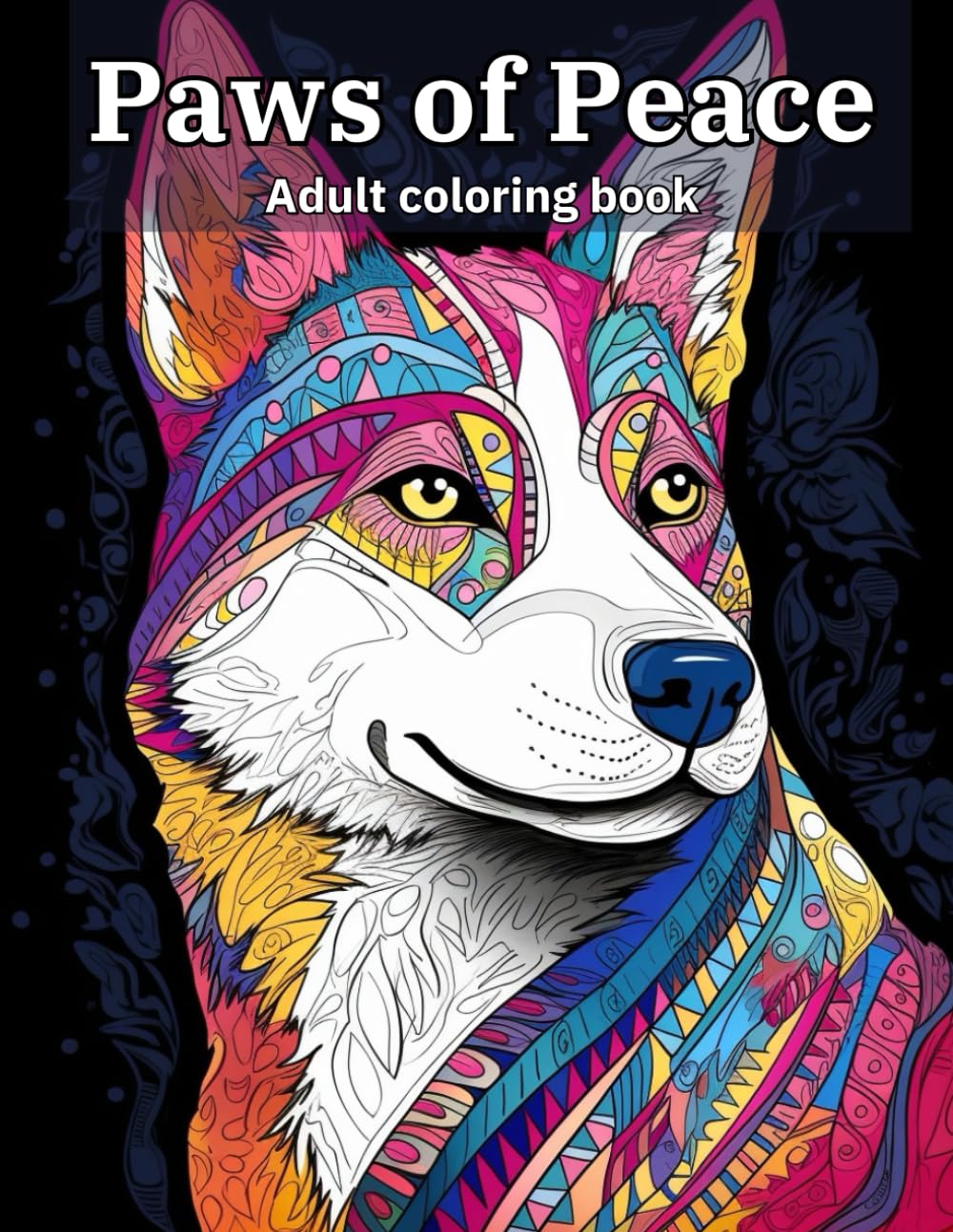 Paws of Peace: A Relaxing Dog-Themed Adult Coloring Book ...