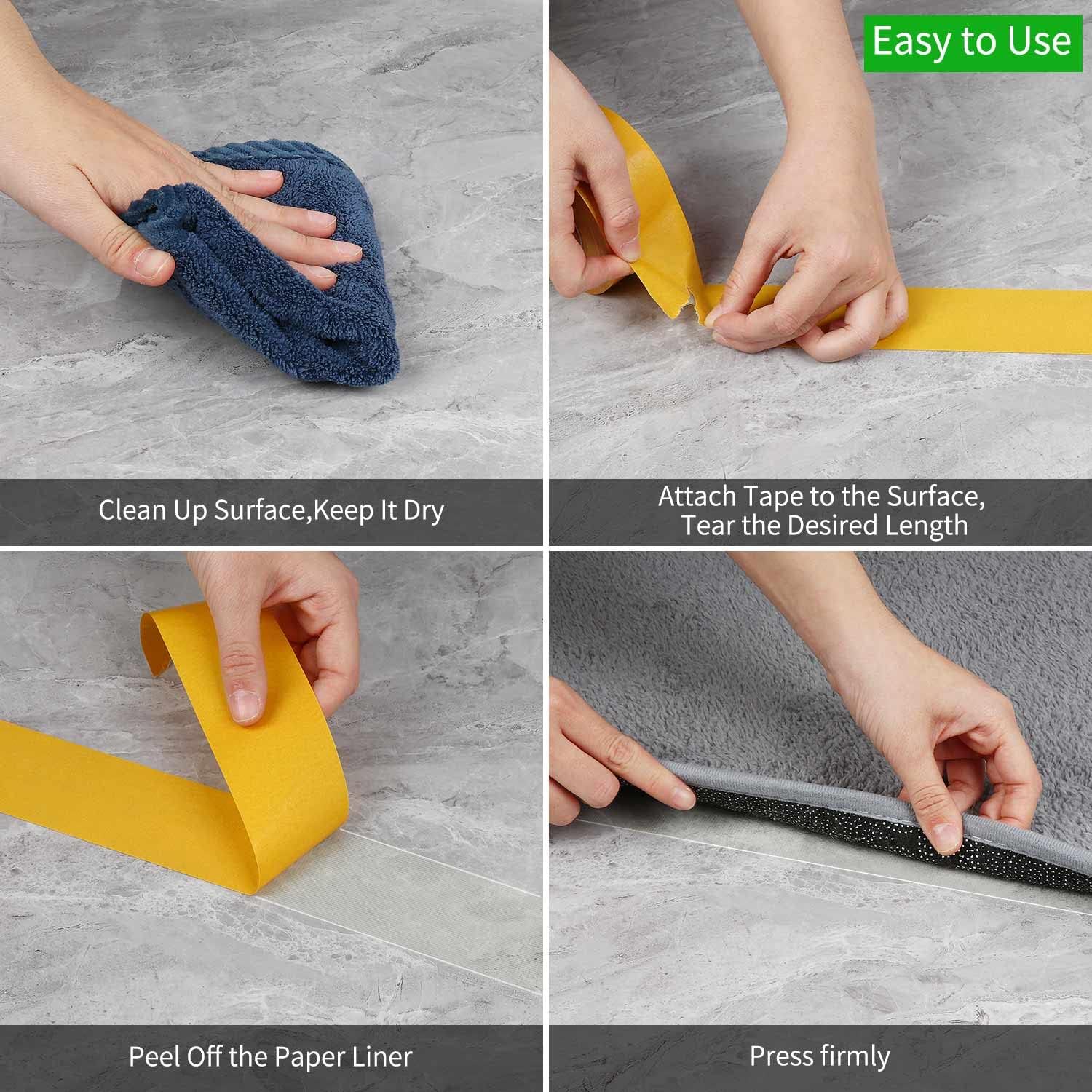 Confezione da 3 nastri biadesivi resistenti, 8,1 cm x 9,1 m (2,9 m totali), adesivo universale ad alta aderenza, forte adesivo da parete con rete in fibra di vetro, nastro trasparente super