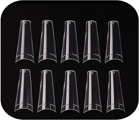 Amazon フェイクネイル500pcs バッグ10サイズバレリーナネイルチップフレンチフェイクネイルハーフカバーネイルクリア ナチュラルフラットシェイプネイル偽ネイル Td クリア Fiery Tulip シール ステッカー 通販
