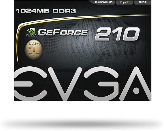 EVGA GeForce 210 1024 MB DDR3 PCI Express 2.0 DVI/HDMI/VGA Graphics Card, 01G-P3-1312-LR
