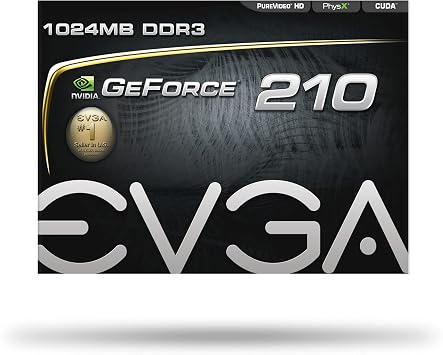 EVGA GeForce 210 1024 MB DDR3 PCI Express 2.0 DVI/HDMI/VGA Graphics Card, 01G-P3-1312-LR
