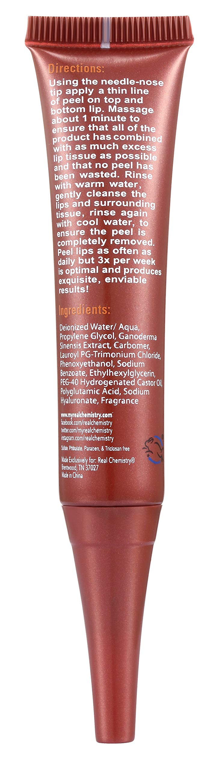 Real Chemistry Environmental Rescue Rich Cherry Lip Peel, 0.5 oz.
