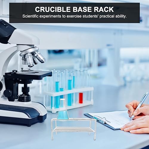 Miniatura 9 de Baluue Estante de laboratorio Estante de crisol de metal Soporte de crisol de alambre de níquel Soporte de crisol Estante de base de crisol Soporte