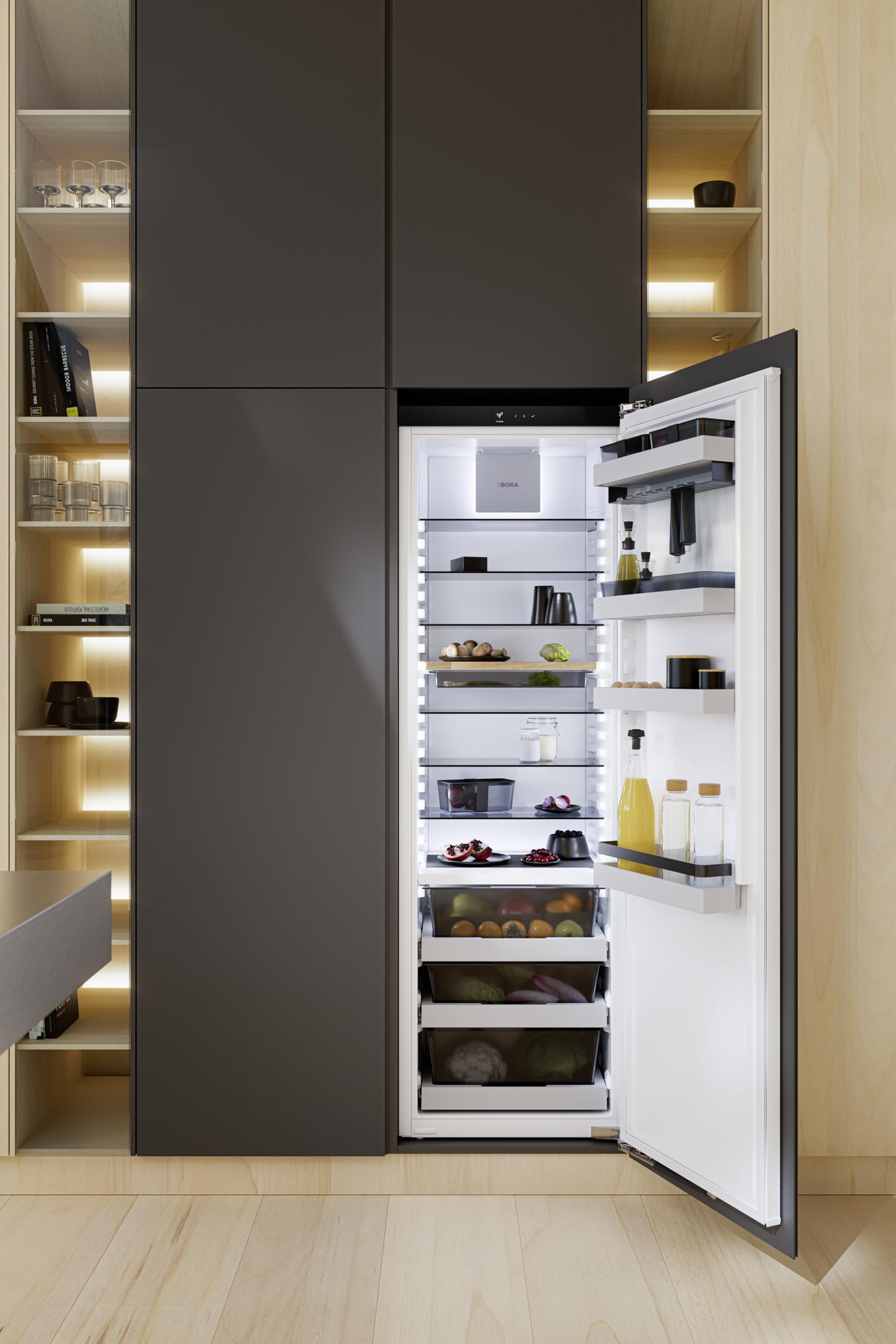 BORA KGF Geruchsfilter Kühlschrank Cool, Aktivkohlefilter, Luftfilter, Geruchsneutralisierer, Gegen Lebensmittelgerüche, Geruchskiller, Rot
