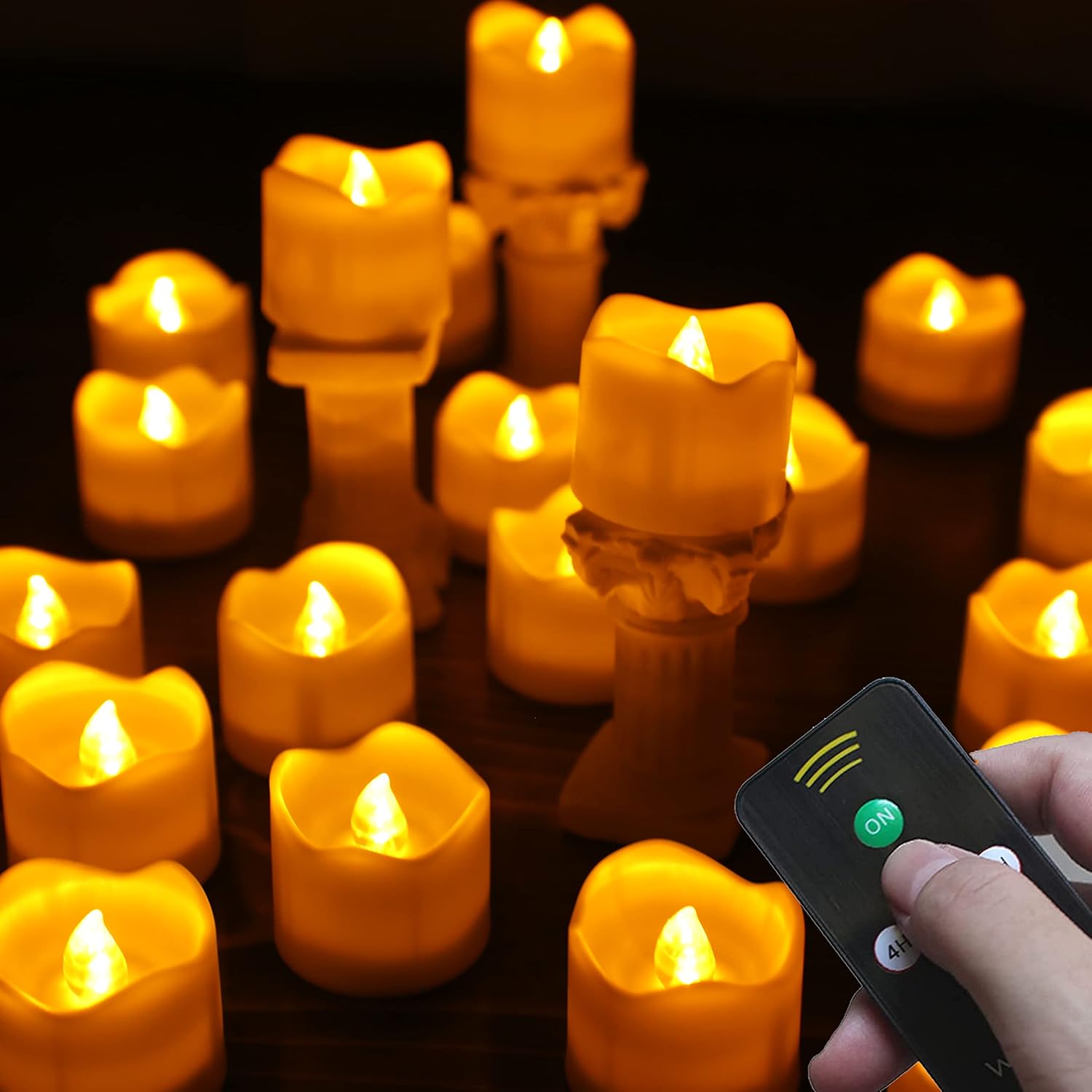 Wilrigir Flameless Votive Candles with Remote Control