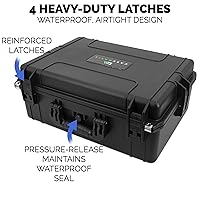 Vista 5 de CASEMATIX Funda de viaje rígida compatible con consola Xbox Series X, controladores, auriculares y otros accesorios - IPX7 impermeable y resistente