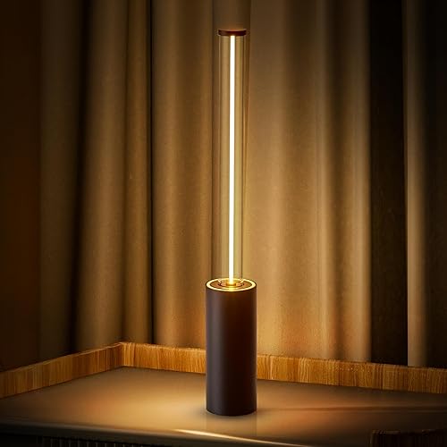 Lámpara portátil inalámbrica, 3 vías táctil USB, recargable, funciona con pilas, lámpara pequeña minimalista para mesita de noche y cocina, luz disponible en Yaxa Guatemala