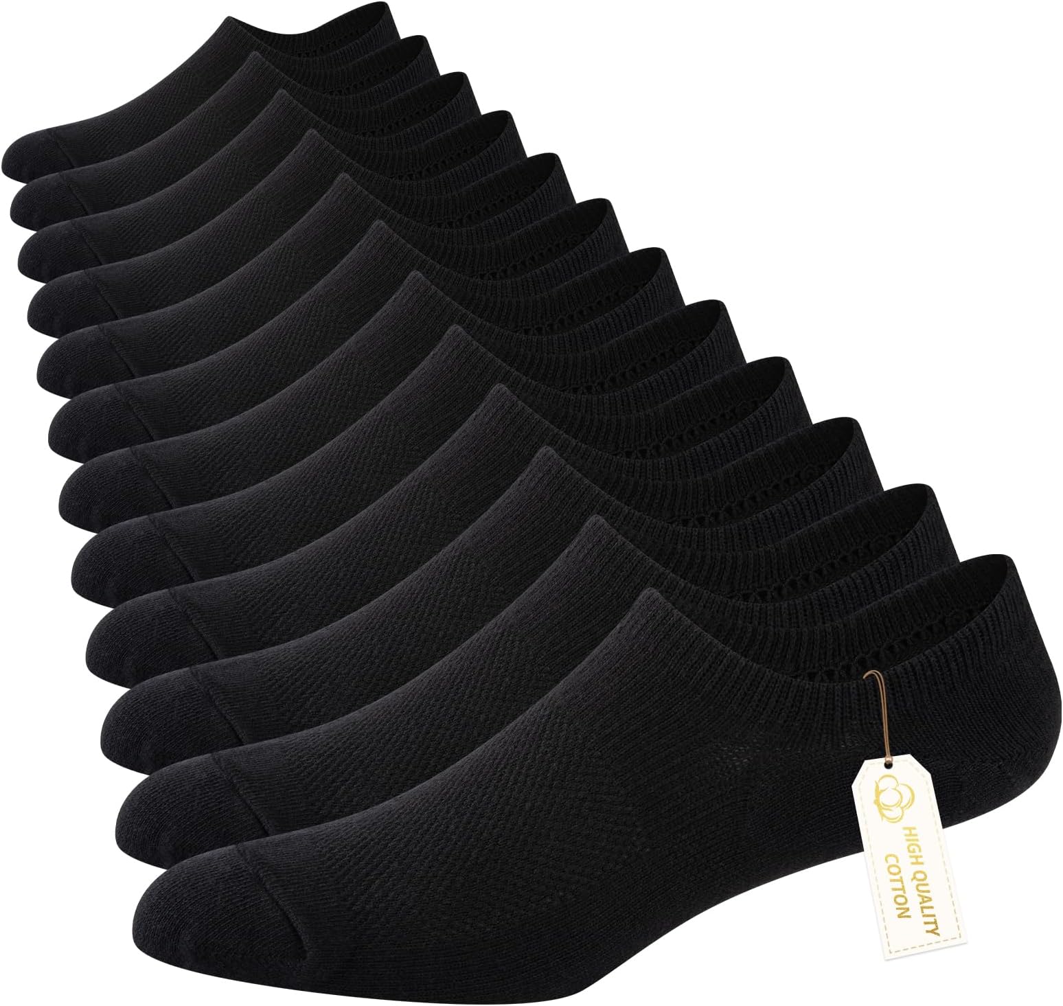 No Show Socks Men Low Cut Ankle Short Socks Cotton Casual Invisible Non Slip Socks (6 Pairs)