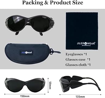Professional Red Light Therapy Glasses for LED and Infrared Eye Protection | Protective eyewear designed for red and blue LED light therapy sessions at home or while traveling.