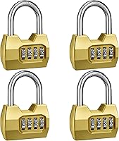 Vista 12 de 1 Pack disecu Candado de Combinación de 4 Dígitos, Candado Impermeable para Exteriores para Casillero de Gimnasio Escolar, Cerca, Portón, Cobertizo