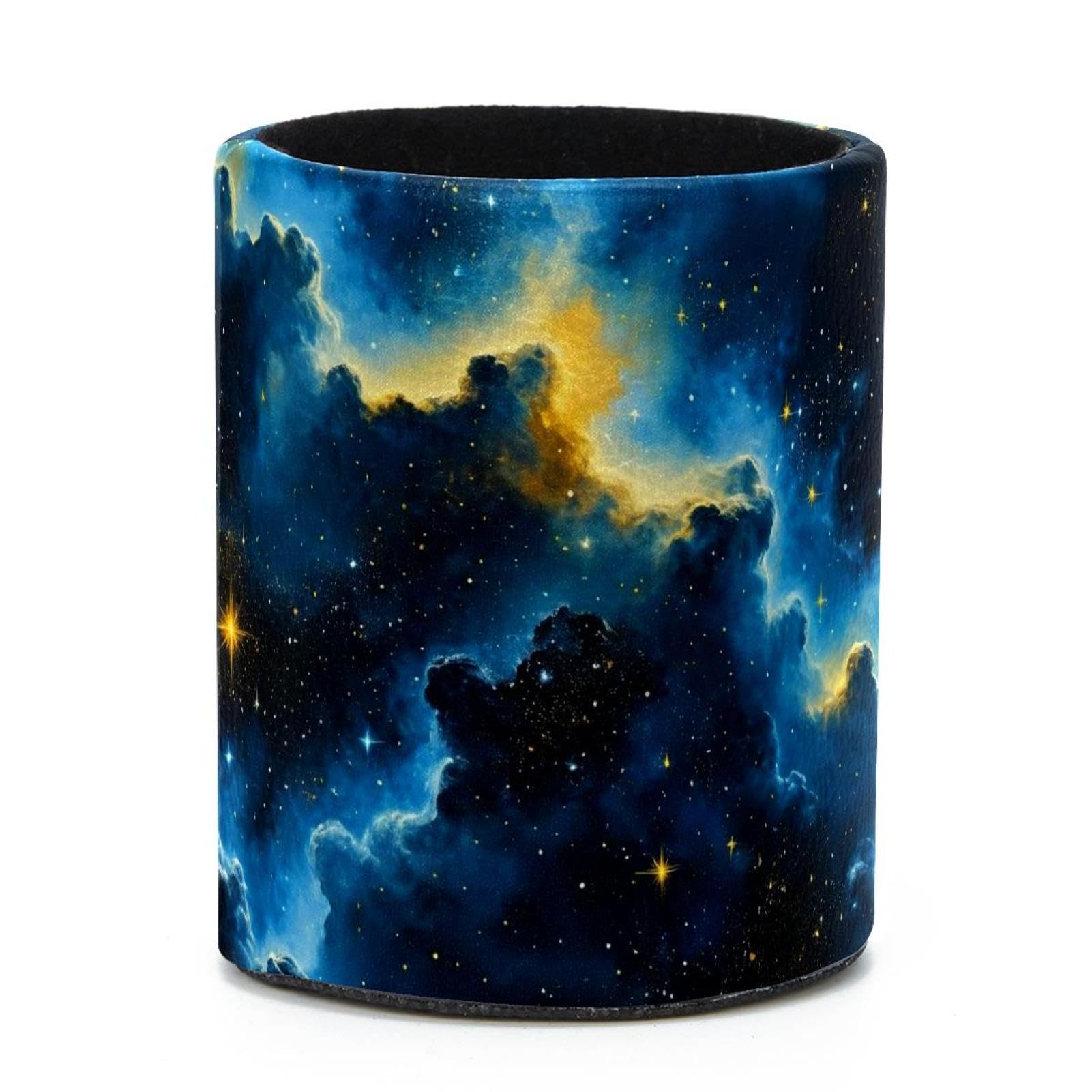 VAPOKF Round Pencil Holders for Desk, Stars Nebula Pen Holders Pen Pot Makeup Brushes Storage Desktop Stationery Supplies Organiser for Home Office