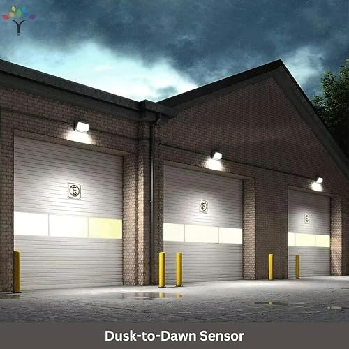 Miniatura 6 de LEDMyplace - Paquete de pared LED de 100 W con fotocélula del atardecer al amanecer, 5700 K, 14900 lm, AC120-277 V, impermeable, con certificación