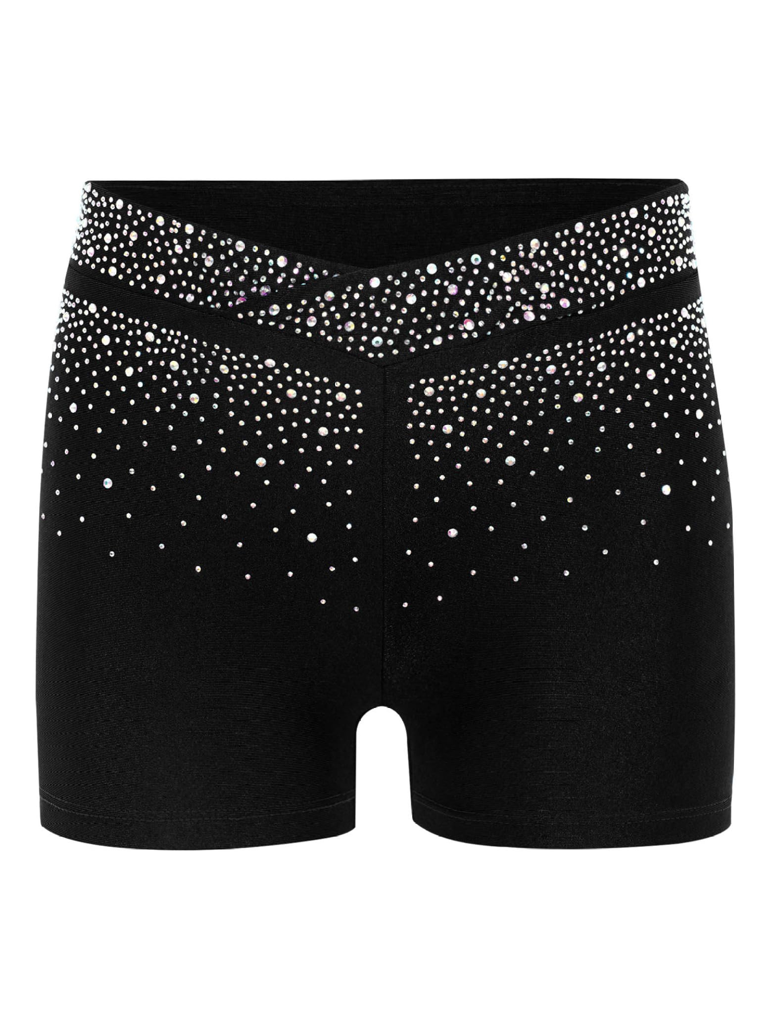 Pantalones cortos para niña con brillantes, pantalones cortos de gimnasia, pantalones cortos de deporte para niños, patinaje artístico, acrobacias, pantalones cortos, cintura elástica