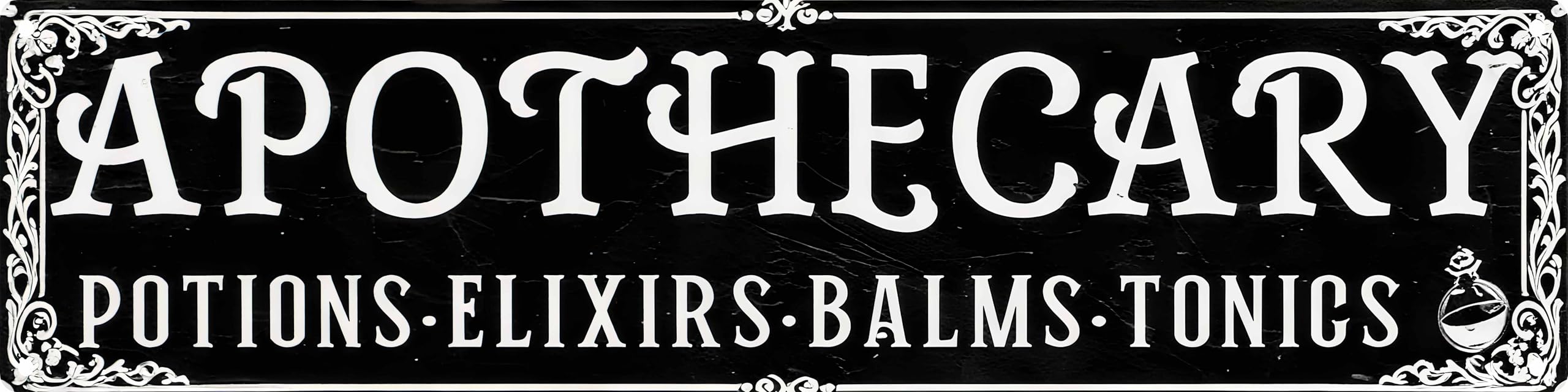 Vintage Tin Sign Retro Metal Apothecary Signs For Home Decor Stylish Wall Art Plaques Gift For Home Bathroom Kitchen And Gothic Wall Decor In Every Room 4x16 In