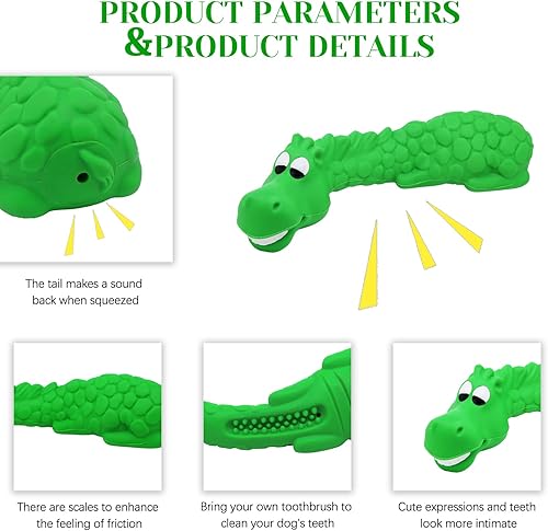 Miniatura 4 de Juguetes masticables para cachorros para dentición, juguetes chirriantes para perros, juguetes para perros grandes, masticadores agresivos, juguetes