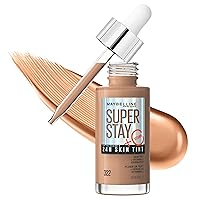 Vista 28 de Maybelline Super Stay Up to 24HR Skin Tint, Radiant Light-to-Medium Coverage Foundation, Makeup Infused With Vitamin C, 338, 1 Count