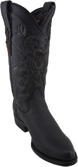 Cuadra Bota Vaquera Oval Clásica Corte Piel Y Bordado De Venado :  Amazon.com.mx: Ropa, Zapatos y Accesorios