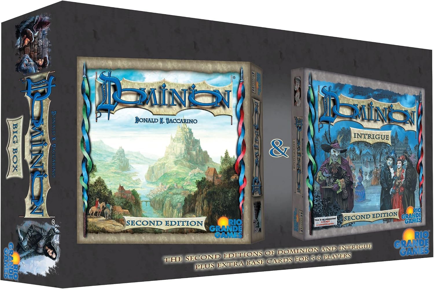 Rio Grande Games | Dominion Big Box 2nd Edition | Board Game | Ages 13+ | 2 to 6 Players | 30 Minutes Playing Time, Blue and Gold