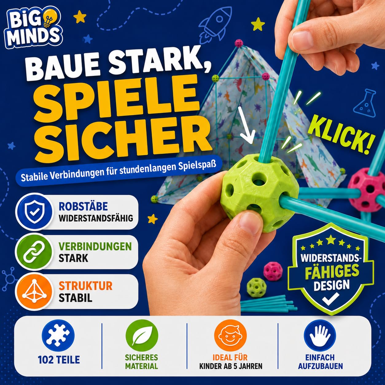 Höhle Bauen Kinder XL | Outdoor Spiele Für Kinder | Konstruktionsspielzeug 102 Stück | Kinderzelt Indoor Stem | Outdoor Spielzeug | Spielzeug Ab 6 Jahre Jungen