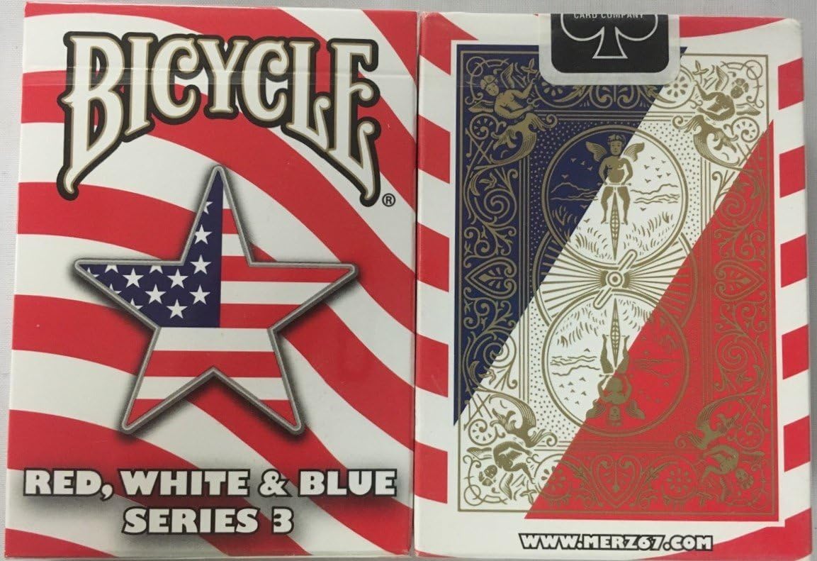 Bicycle Red, White and Blue Series 3 Star Design Playing Cards