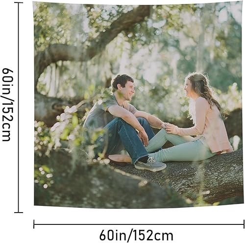 Miniatura 2 de Yshsaiwj Telón de fondo personalizado para subir imágenes de tapiz personalizado para dormitorio (60 x 60 pulgadas, cuadrado), blanco