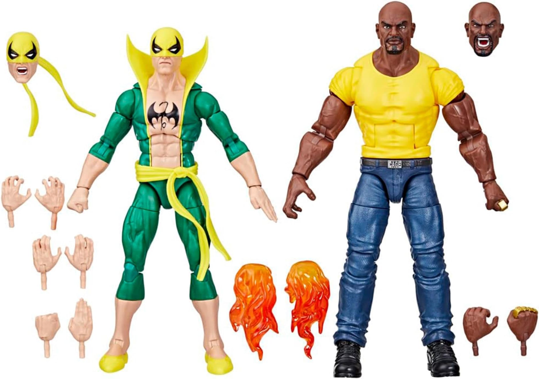 Marvel Legends Series Iron Fist and Luke Cage Comics Action Figures, Weiß