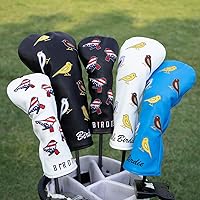 Vista 8 de Cubiertas para cabeza de golf, cubierta para driver, cubierta para madera 3, cubiertas para cabeza de híbrido, bordado, bandera estadounidense