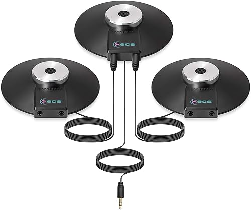 Miniatura 8 de ECS WordForum - Micrófono de conferencia estéreo omnidireccional TRS 360° de 0.138 in para PC, con opción de cadena de margarita, micrófono de