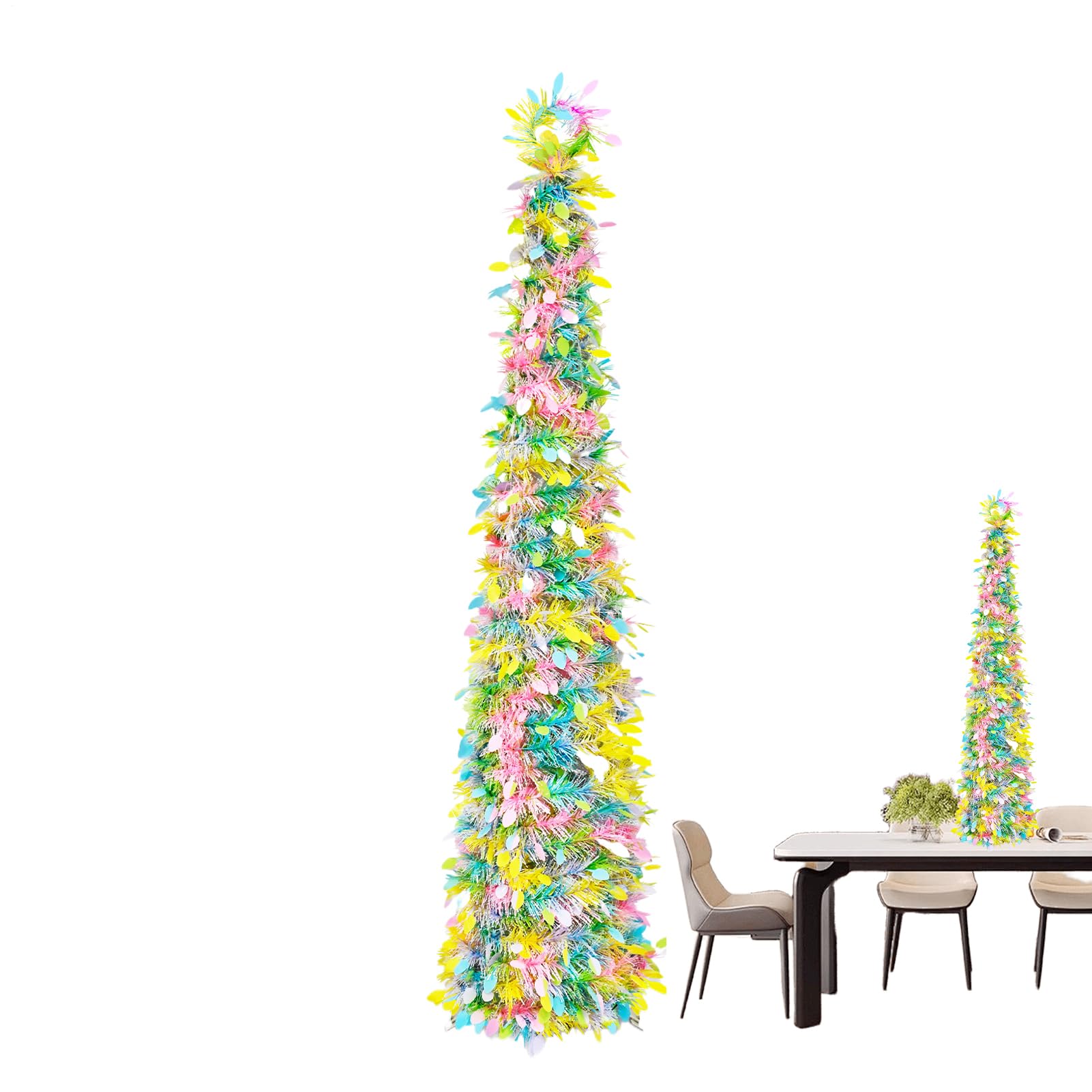 Árboles de Pascua brillantes de 150 cm para decorar su mesa de centro en primavera