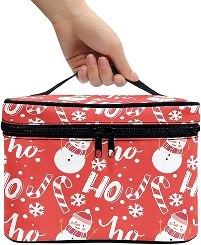 Vista 215 de doginthehole Bolsa de maquillaje, bolsa de cosméticos de viaje, bolsa de aseo portátil grande, organizador de accesorios para mujeres y niñas