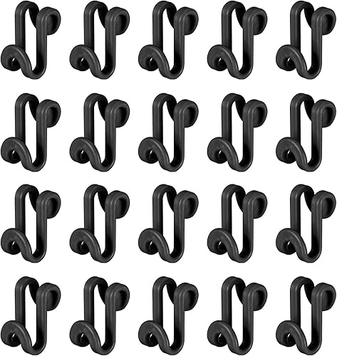 uxcell Ganchos de conector para colgar ropa, 30 unidades, ganchos de plástico ABS, ganchos extensores, ganchos para colgar ahorran espacio para