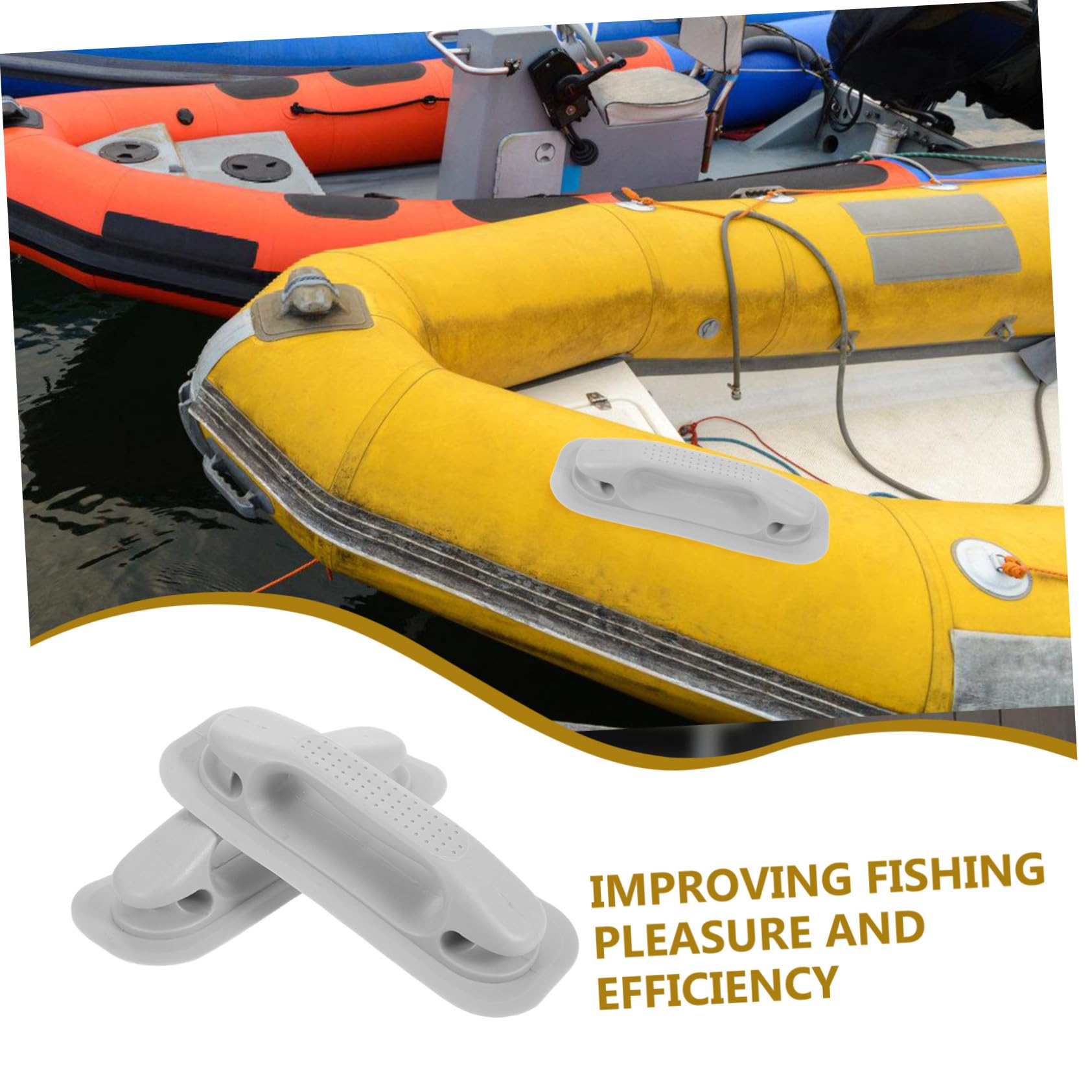 2 Piezas Empuñaduras Inflables para Kayak y de Asas Resistentes de PVC para Pesca y Surf Agarre Antideslizante para Estabilidad Aguas Turbulentas