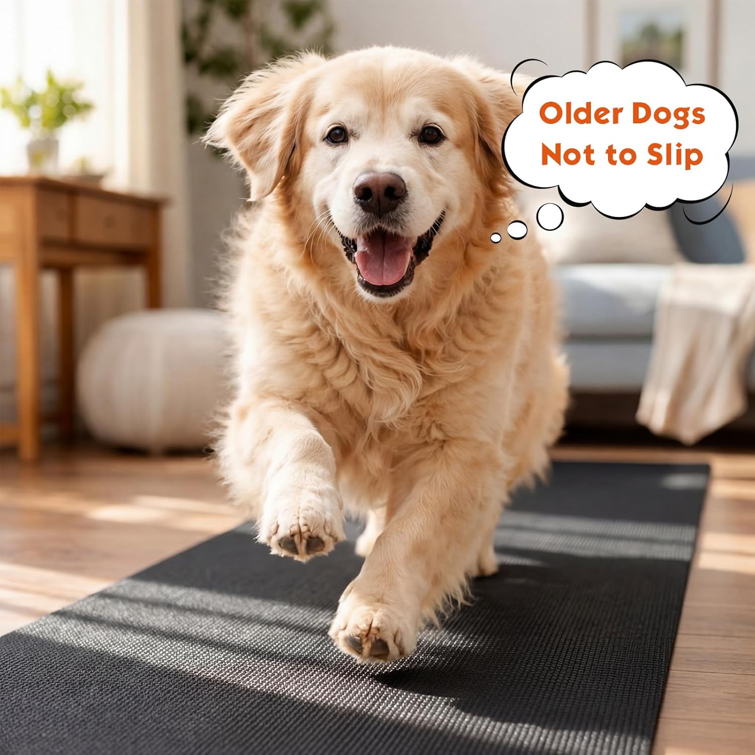 Nuanchu Yoga Mat Roll 24 inch Width, 4mm Thick Non Slip Exercise Mat, Large Anti Tear Gym Flooring for Home Workout, Fitness, Senior Dog Floor Protection