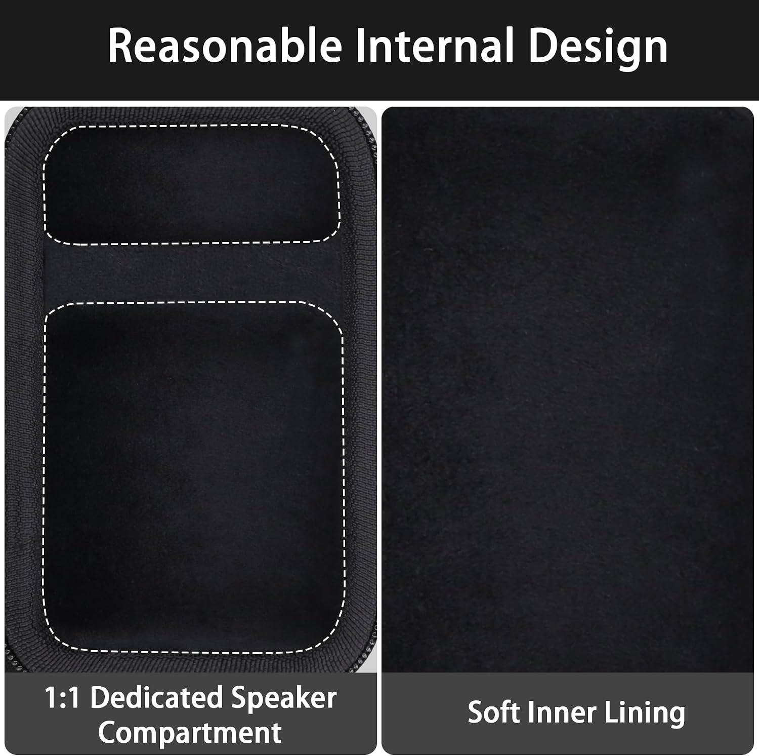 co2CREA Hard Case for Sony SRS-XB100 XB12 XB13 Bluetooth Speaker,Black image 4