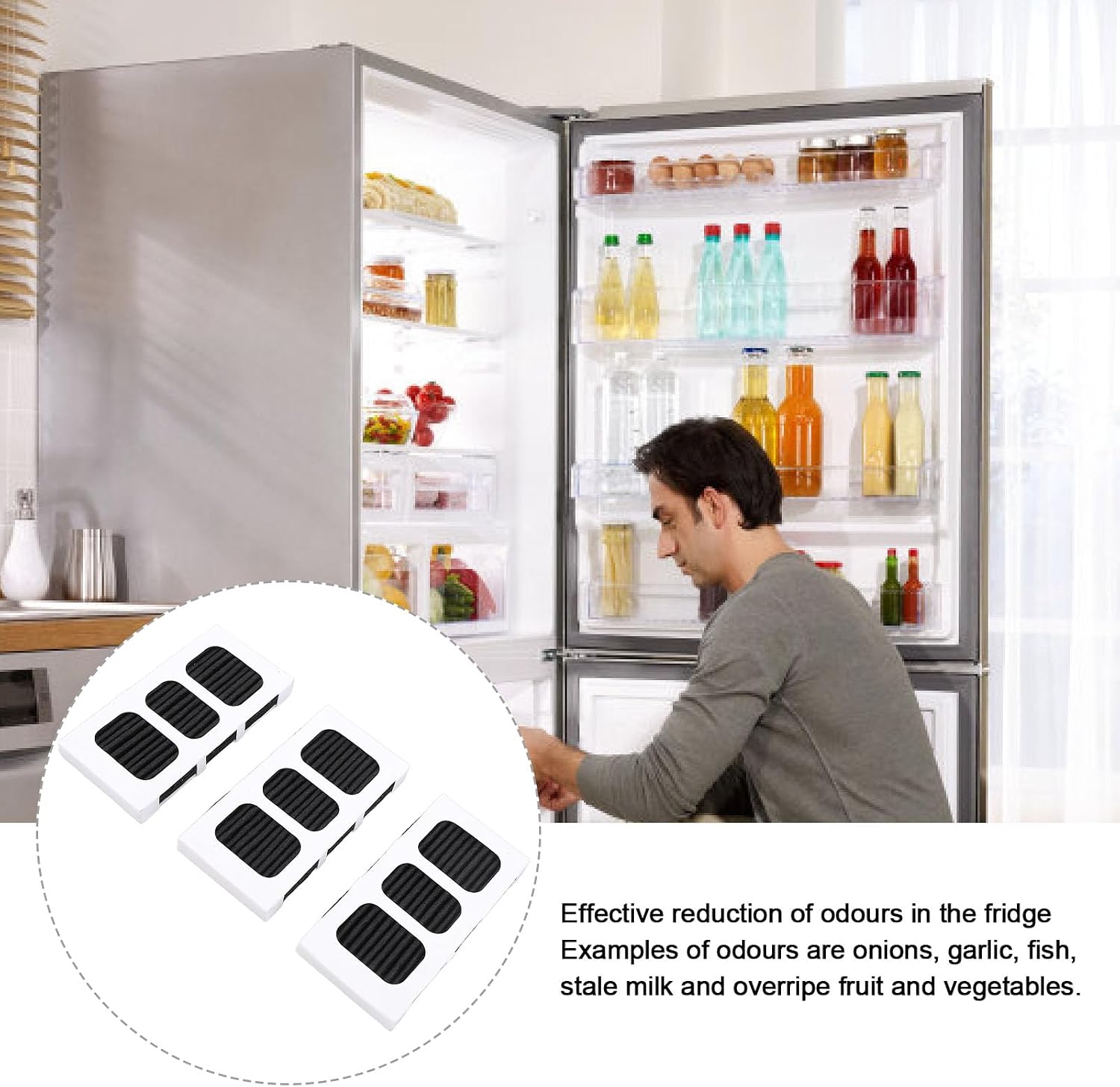 6PCS Refrigerator Air Filter Compatible with Frigidaire Pureair Ultra 2 Activated Carbon Cotton Air Filter Replacement Superior Filtration