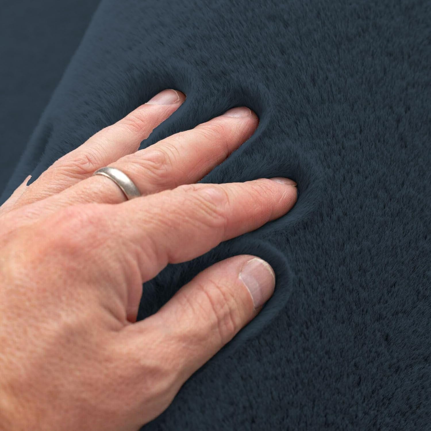 Amazon Brand - Umi Ruffle Premium Cushion Cover 16x16 Inch - Set of 2, Super Soft Both Side Fur Solid Square Pillow Covers for Sofa, Living Room or Home Decor - 40x40 cm - Anthra offers donot miss