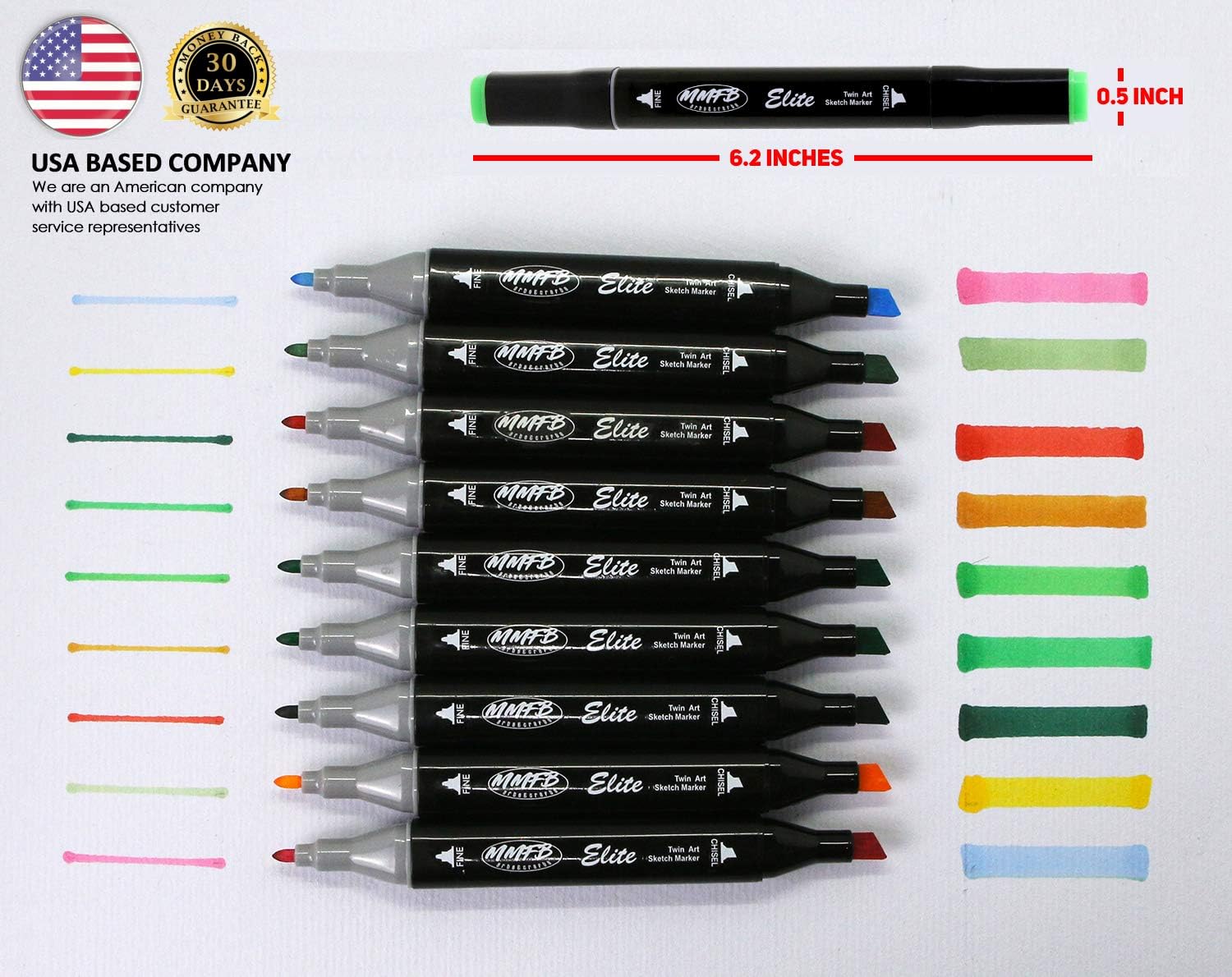 MMFB Arts Premium Dual Tips Alcohol Markers (60 Colors Pack D) - Artist Twin Sketch w/ Extra Pens - Fine Point Journal Pens & Chisel Markers - Kid Adult Coloring Book Drawing Planner Calendar Projects : Arts, Crafts & Sewing