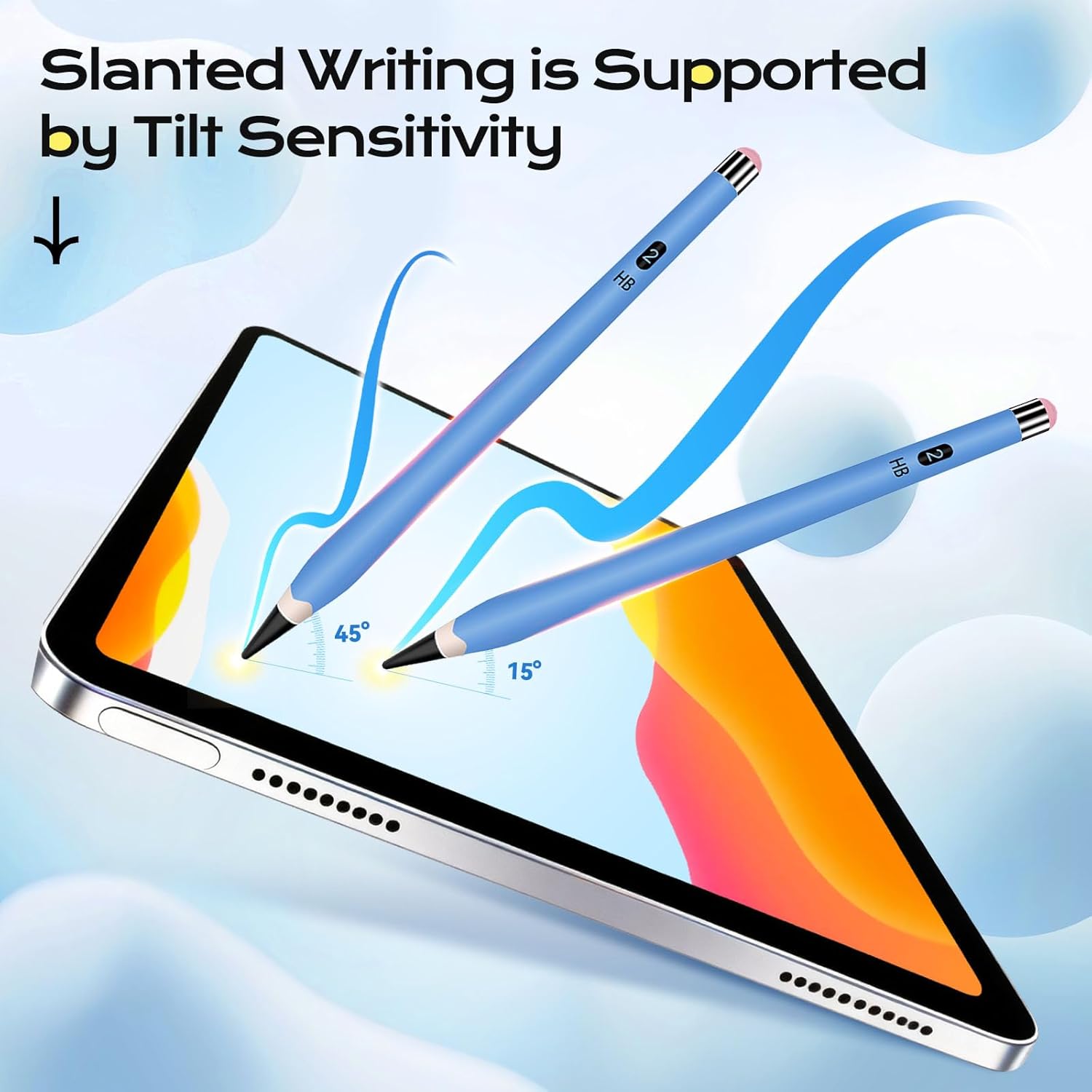 Stylus Pen for iPad 2025-2018 Faster Charge Apple Pencil with Palm Rejection Tilt Sensitivity 2B Pencils Appearance Magnetic Pen for Mini 5/6, iPad 6/7/8/9/10/A16, Air 3/4/5/6/7, IPad Pro11/12.9"/13"