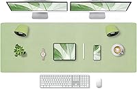 Vista 46 de Bloss Tapete de escritorio beige de 23.6 x 13.8 pulgadas, tapete de escritorio para escritorio, alfombrilla de mouse de cuero grande impermeable