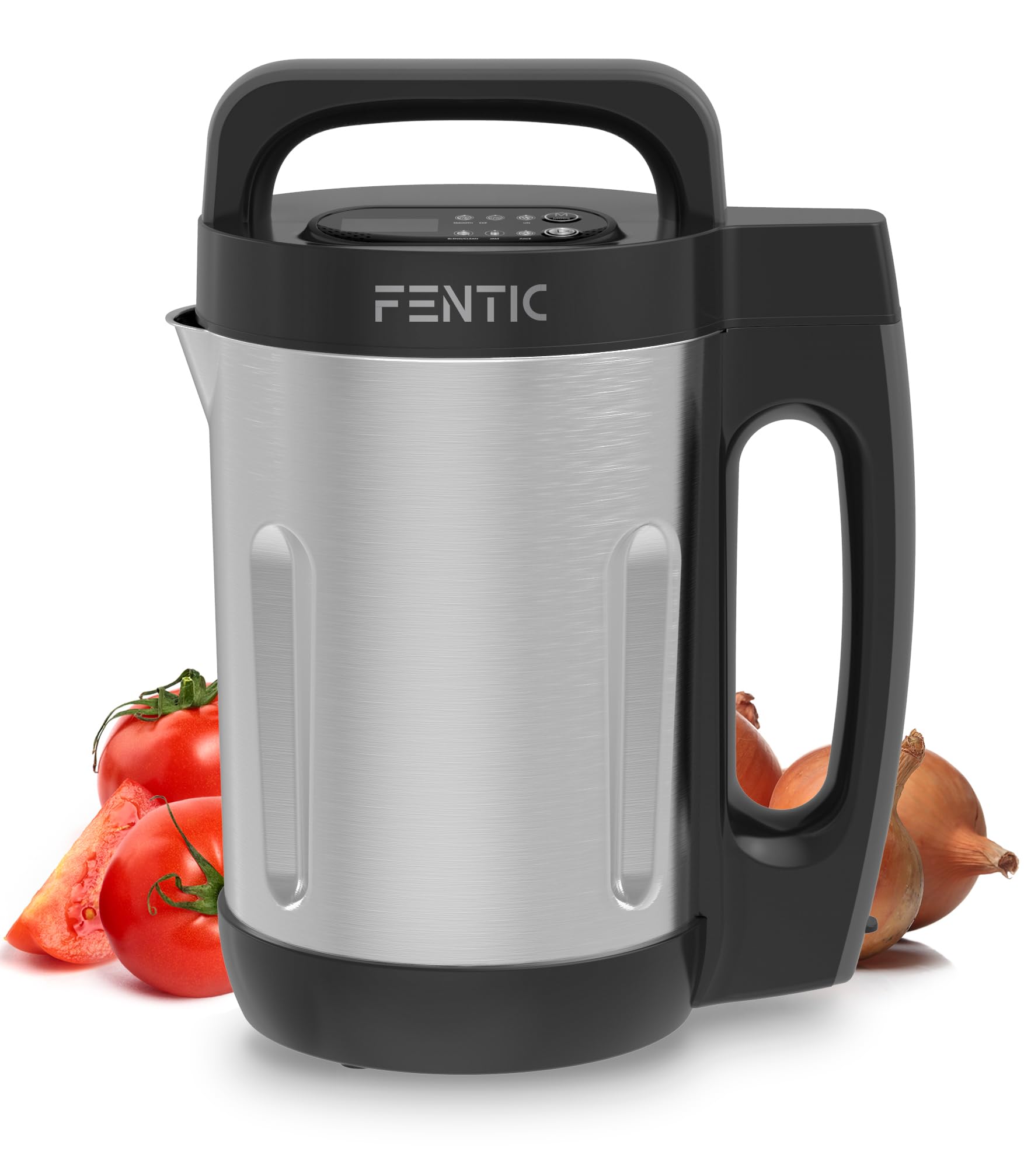 Blender Soupe | 2L | 6 Programmes | Affichage LED | Blender Chauffant | 1000W | Acier Inoxydable/Noir