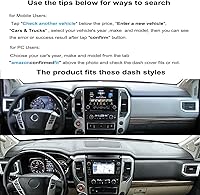 Vista 2 de Yiz Cubierta de tablero de salpicadero, alfombrilla de ajuste personalizado para Nissan Titan/Titan XD con sensor (gris oscuro) J144