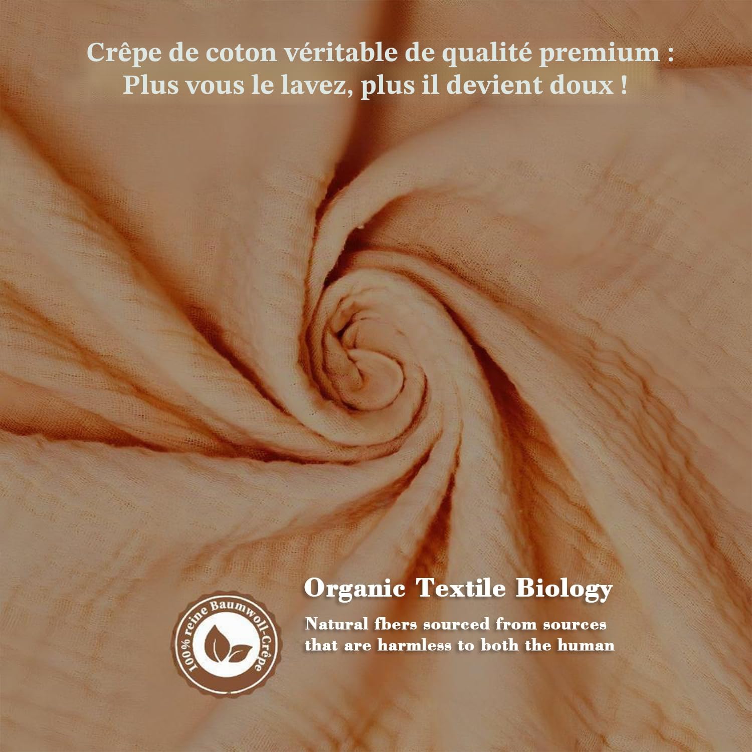 Rodelna Ciel de lit de maison, kit de décoration 100 % mousseline de coton bio, pour fille et garçon, rideau de lit