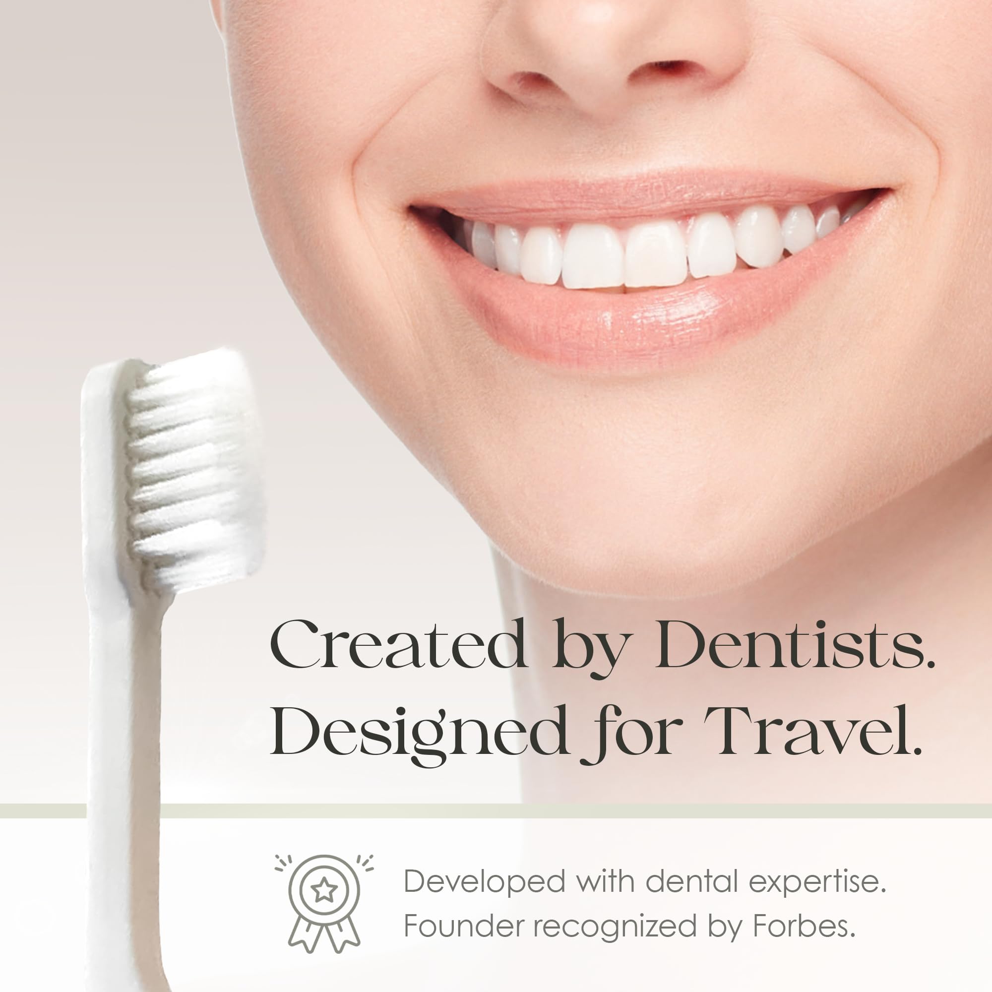 MINIBOX Kit de cepillo de dientes plegable de tamaño de viaje reemplazable construido con funda, cerdas de doble capa, cepillo de dientes portátil de tamaño de viaje para oficina, viajes de negocios,