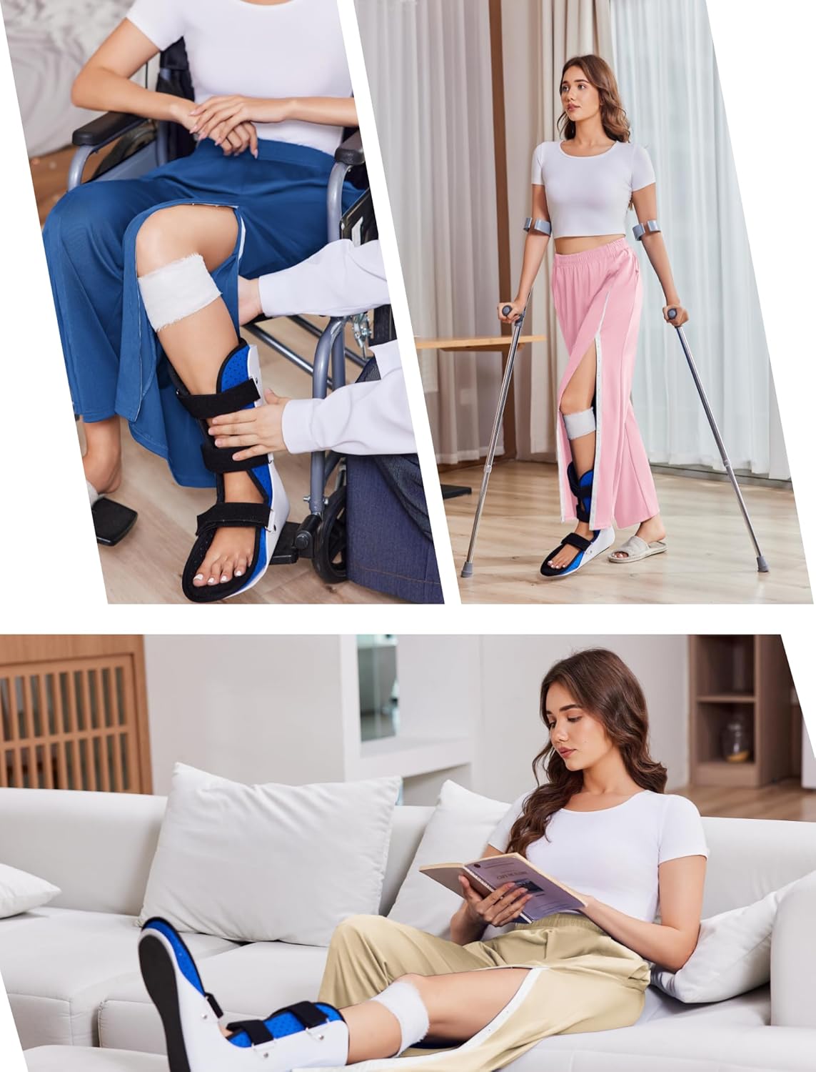 Deyeek Tear Away Pants for Women Side Slit Snap Sweatpants Loose Fit Post Surgery Casual Adaptive Clothing with Pockets - Image 6