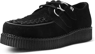 TUK Viva II Black Suede Creeper Shoes - Comfortable Low Platform Fashion Sneakers for Bold Style