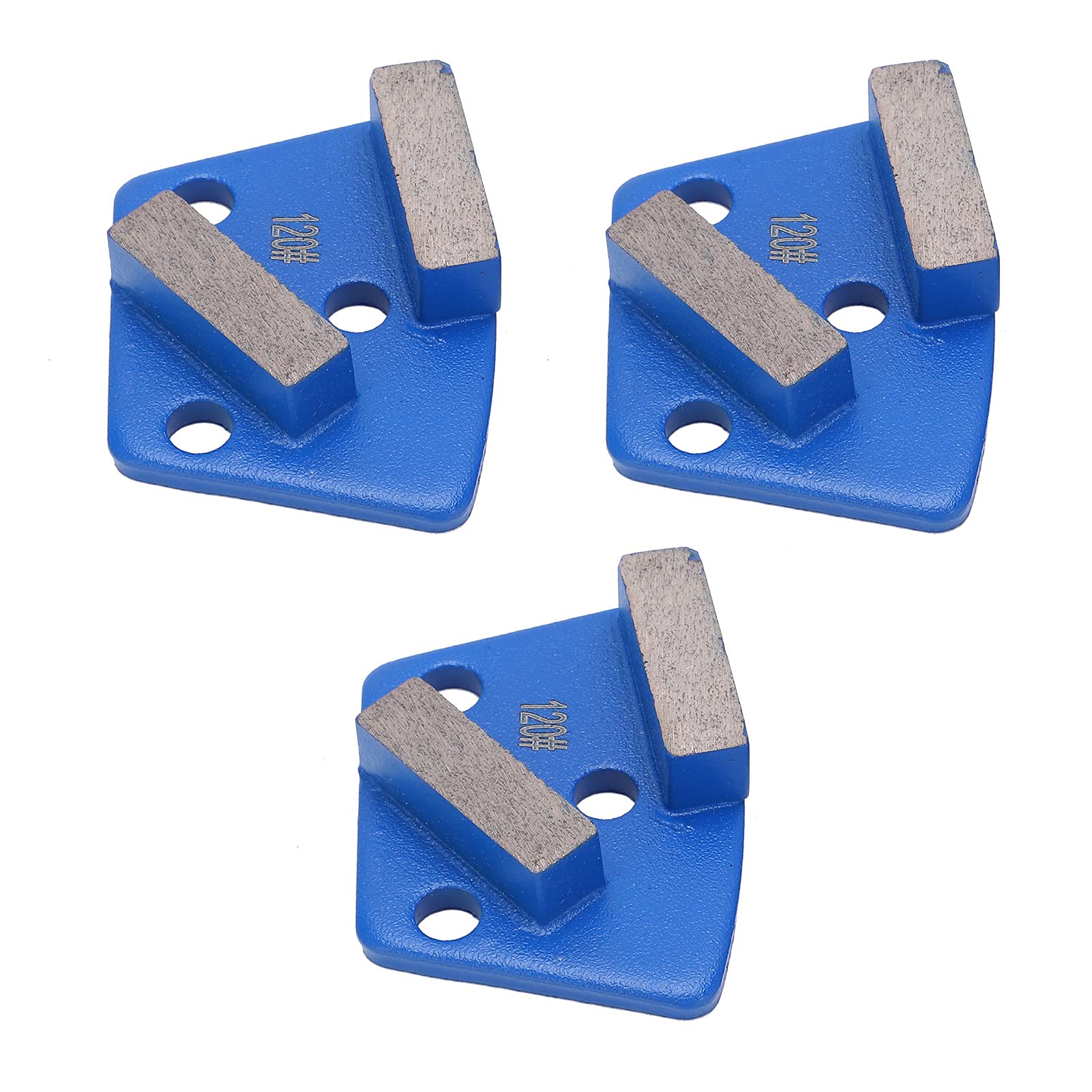 Chaussures de Meulage Diamant Trapézoïdales 2 Dents 120# Bleu 3 Pièces