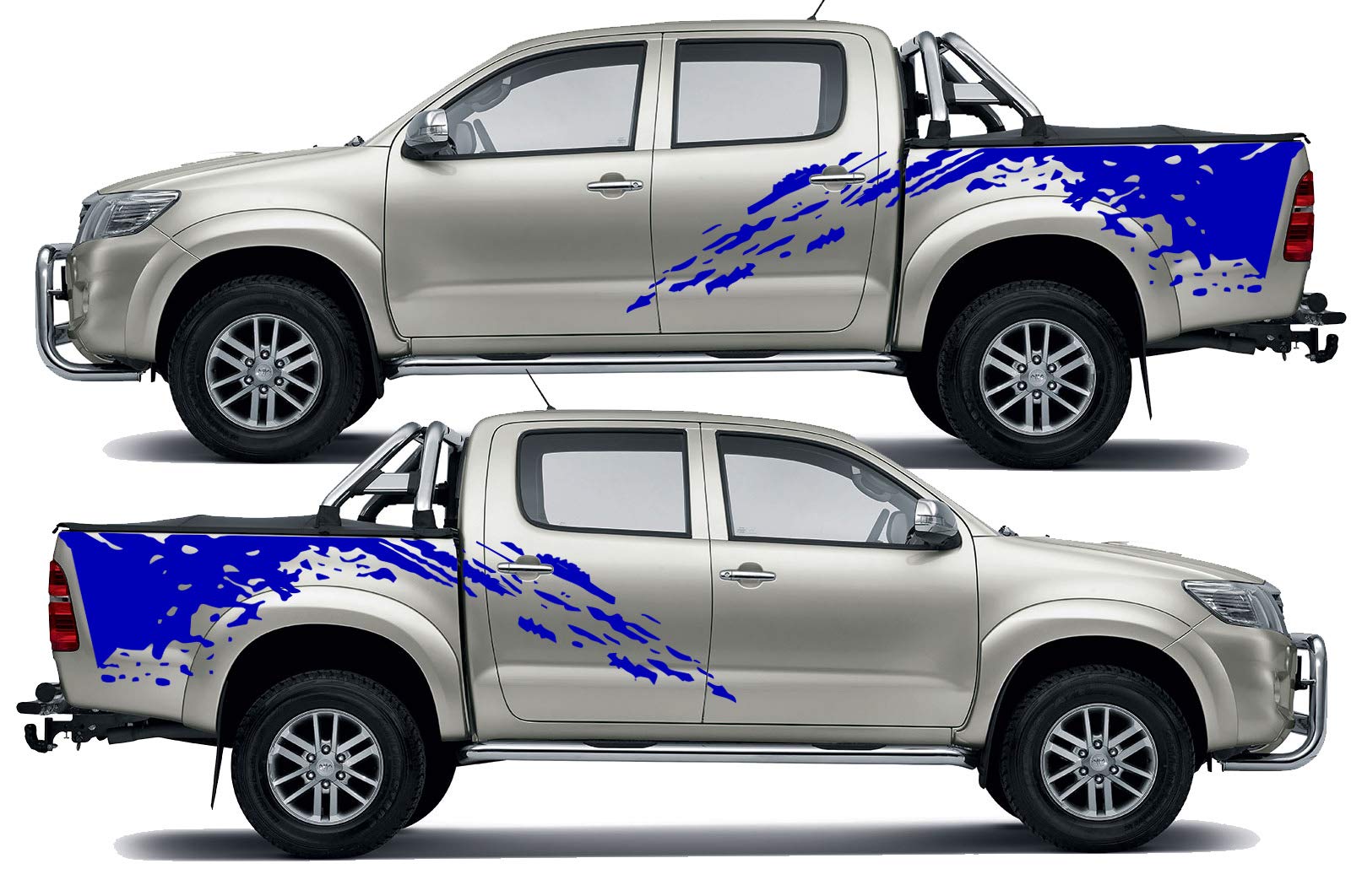 Buy Vinyl Mudslinger Graphics Kit Decals for Toyota Hilux (Blue) Online at desertcartINDIA
